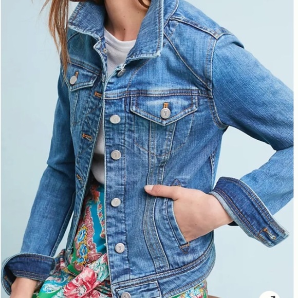 Anthropologie Jackets & Blazers - Anthropologie Pilcro and the Letterpress blue denim jean jacket size XS